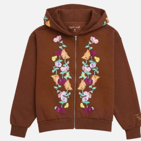 Taylor Swift Tops - Taylor Swift 🌼 MEDIUM 🌼 Zip Hoodie Acoustic Piano Floral The Eras Tour NEW